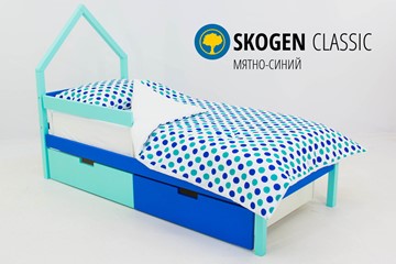 Детская кровать-домик мини Skogen мятно-синий в Ульяновске