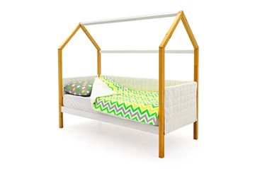 Кровать-домик детская «Svogen белая-дерево» мягкая в Ульяновске