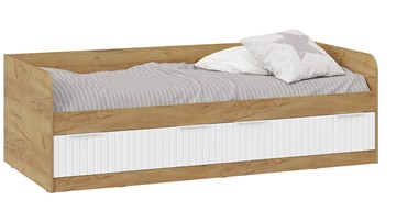 1-спальная детская кровать Хилтон Тип 1 900 (Дуб Крафт Золотой/Белый матовый) в Ульяновске