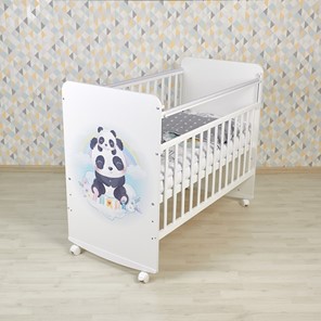 Детская кровать Фея 702 Милые панды, белый в Ульяновске