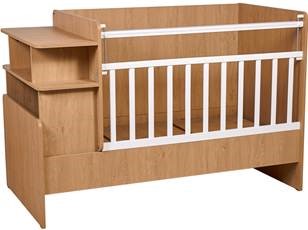 Кроватка-трансформер детская Polini kids Ameli 1150, белый-натуральный, серия Ameli в Ульяновске