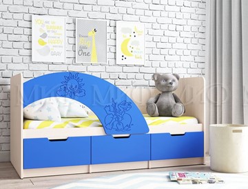 Детская кровать Юниор-3, синий матовый в Ульяновске