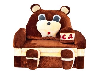 Диван детский Медведь с подушкой, ширина 120 см в Ульяновске