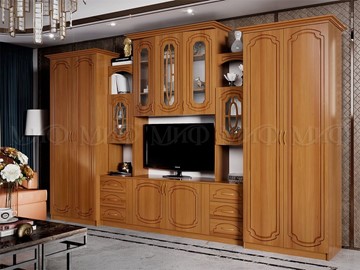 Гостиный гарнитур Альберт со шкафами, глянцевый в Ульяновске