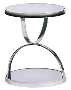 Стеклянный столик GROTTO (mod. 9157) металл/дымчатое стекло, 42х42х50, хром в Ульяновске