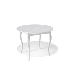 Стеклянный обеденный стол Kenner 1000С (Белый/Стекло белое глянец) в Ульяновске