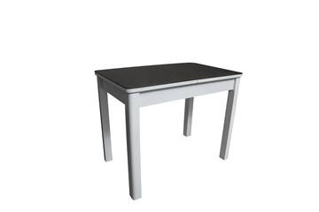 Кухонный стол раздвижной Айсберг-2СТ белое/черное/прямые массив в Ульяновске