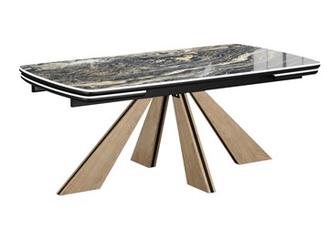 Керамический обеденный стол DikLine SKP180 Керамика Amadeus/подстолье черное/опоры дуб монтана (2 уп.) в Ульяновске