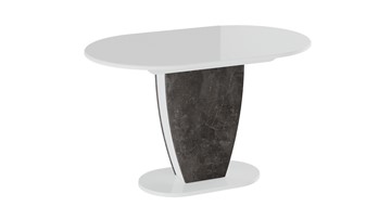 Овальный стол Монреаль тип 1 (Белый глянец/Моод темный) в Ульяновске