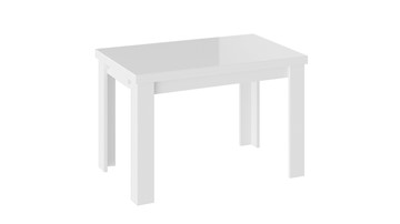 Маленький обеденный стол Норман тип 1, цвет Белый/Стекло белый глянец в Ульяновске
