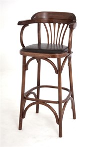 Барный стул 750 мягкий (средний тон, экокожа коричневая) в Ульяновске