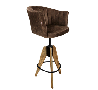 Барный стул SHT-ST42-1 / SHT-S92 (кофейный трюфель/браш.коричневый/черный муар) в Ульяновске