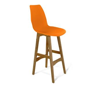 Барный стул SHT-ST29/S65 (оранжевый ral2003/светлый орех) в Ульяновске