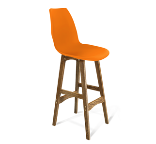 Барный стул SHT-ST29/S65 (оранжевый ral2003/дуб брашированный коричневый) в Ульяновске