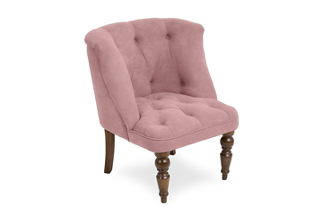 Кресло на ножках Бриджит розовый ножки коричневые в Ульяновске