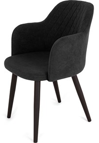 Обеденный стул Эспрессо-1, ноги черные круглые XXL (R38)/велюр T190 Горький шоколад в Ульяновске