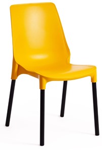 Обеденный стул GENIUS (mod 75) 46x56x84 желтый/черные ножки арт.15281 в Ульяновске