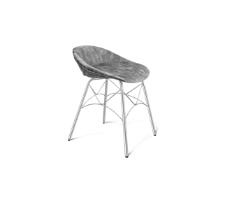 Обеденный стул SHT-ST19-SF1 / SHT-S107 (дымный/хром лак) в Ульяновске