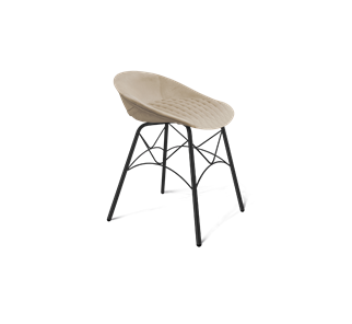 Обеденный стул SHT-ST19-SF1 / SHT-S107 (ванильный крем/черный муар) в Ульяновске