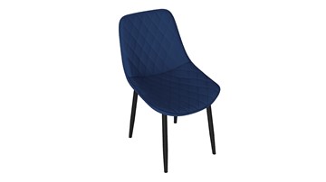 Обеденный стул Oscar (Черный муар/Велюр L005 синий) в Ульяновске