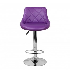 Барный стул Комфорт с мягкой спинкой WX-2396 экокожа фиолетовый в Ульяновске