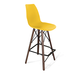 Барный стул SHT-ST29/S80 (желтый ral 1021/темный орех/черный) в Ульяновске