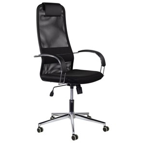 Офисное кресло Brabix Premium Pilot EX-610 CH (хром, ткань-сетка, черное) 532417 в Ульяновске