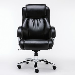 Кресло компьютерное Brabix Premium Status HD-003 (рециклированная кожа, хром, черное) 531821 в Ульяновске