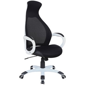 Компьютерное кресло Brabix Premium Genesis EX-517 (пластик белый, ткань/экокожа/сетка черная) 531573 в Ульяновске
