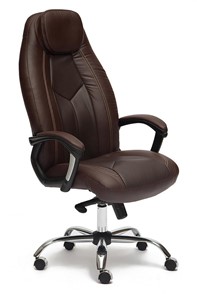 Кресло BOSS Lux, кож/зам, коричневый/коричневый перфорированный, арт.9816 в Ульяновске