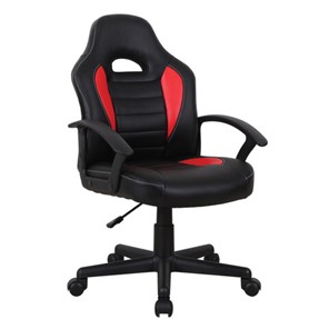 Кресло компьютерное BRABIX "Spark GM-201", экокожа, черное/красное, 532503 в Ульяновске