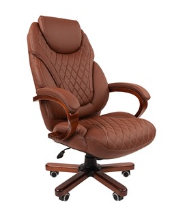 Кресло компьютерное CHAIRMAN 406, коричневый в Ульяновске