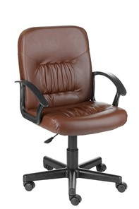 Офисное кресло Чат кожзам коричневый в Ульяновске