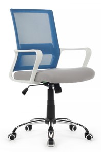 Кресло компьютерное Riva RCH 1029MW, серый/синий в Ульяновске