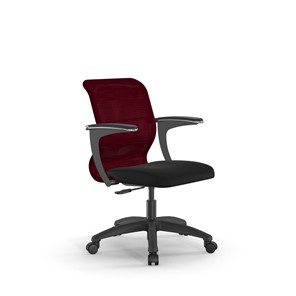 Кресло офисное SU-M-4/подл.160/осн.005 бордовый/черный в Ульяновске
