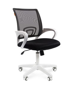 Кресло компьютерное CHAIRMAN 696 white, черный в Ульяновске