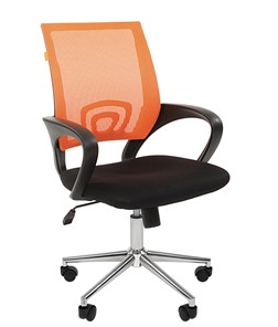 Кресло офисное CHAIRMAN 696 CHROME Сетка TW-66 (оранжевый) в Ульяновске
