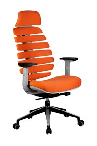 Офисное кресло Riva Chair SHARK (Оранжевый/серый) в Ульяновске