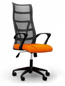 Кресло ДамОфис 5600, оранж/черное в Ульяновске