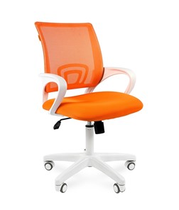 Кресло CHAIRMAN 696 white, ткань, цвет оранжевый в Ульяновске
