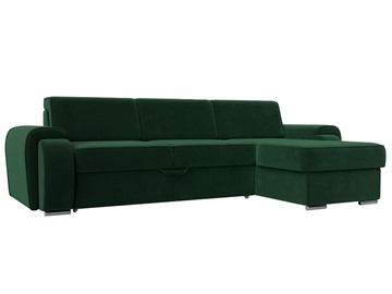 Угловой раскладной диван Лига-025, Зеленый (Велюр) в Ульяновске