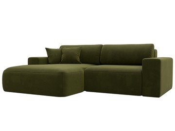 Угловой диван Лига-036 Классик, Зеленый (Микровельвет) в Ульяновске