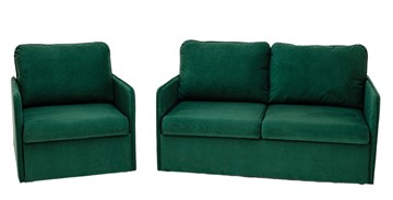 Комплект мебели Амира зеленый диван + кресло в Ульяновске