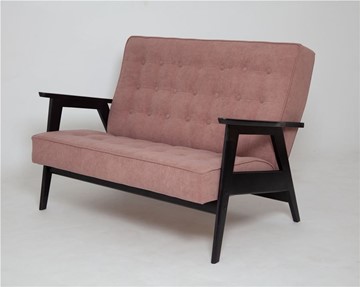 Прямой диван Ретро, двухместный (венге / RS 12 - розовый) в Ульяновске