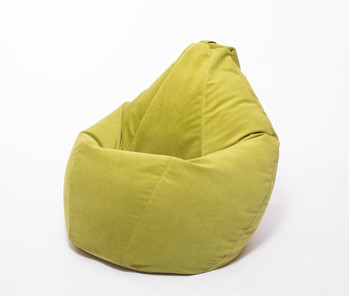 Кресло-мешок Груша малое, велюр однотон, травянное в Ульяновске