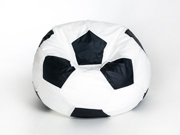 Кресло-мешок Мяч малый, бело-черный в Ульяновске