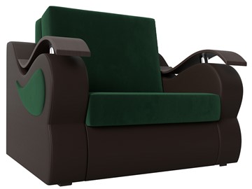 Кресло-кровать Меркурий (60), Зеленый\Коричневый (Велюр\Экокожа) в Ульяновске
