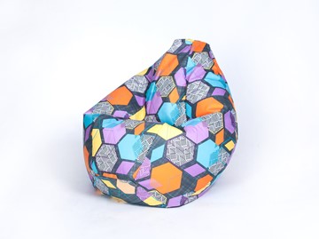 Кресло-мешок Груша большое, велюр принт, геометрия в Ульяновске