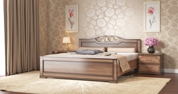 Кровать полуторная Жасмин 140*200 с основанием в Ульяновске