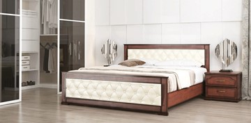 Двуспальная кровать СВ-Стиль Стиль 2, 160х200, кожзам, с основанием в Ульяновске